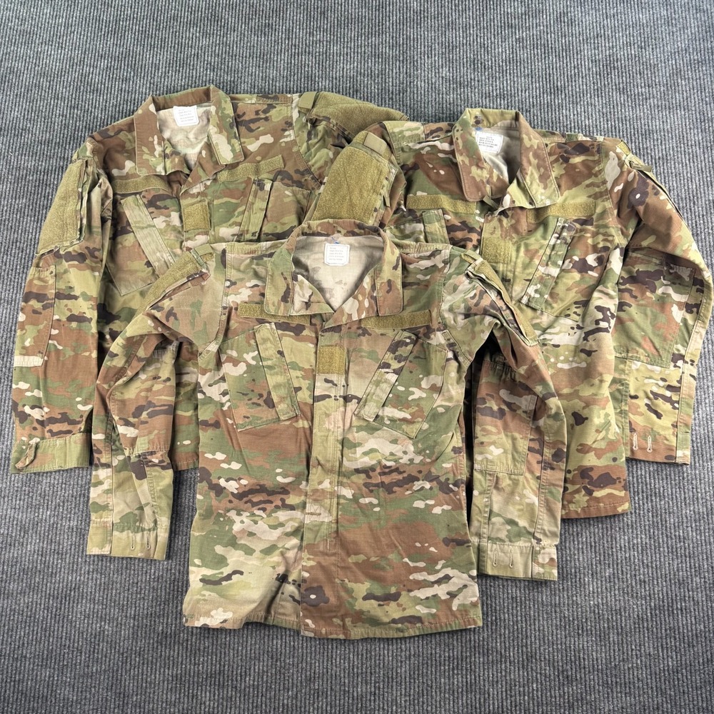 Lot of 3 U.S. Army OCP Combat Uniform Coats Women 33 Long Insect Shield ACU